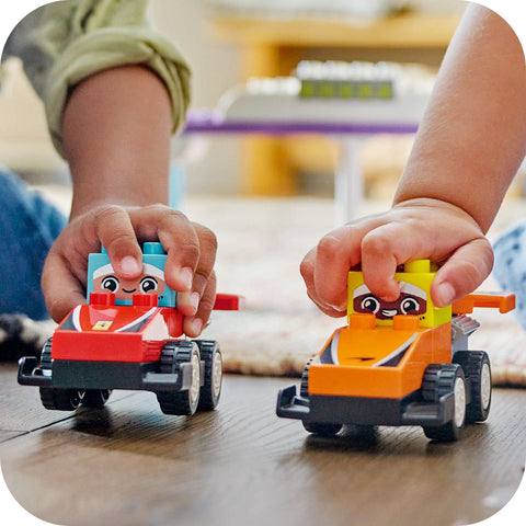 LEGO Duplo Town F1 Team Race Cars & Drivers Building Toy 10445