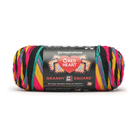 All in One Granny Square Yarn E310 in Rad Party