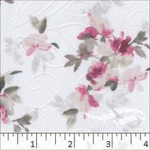 Jacquard Floral Knit Print Fabric 32942 raspberry