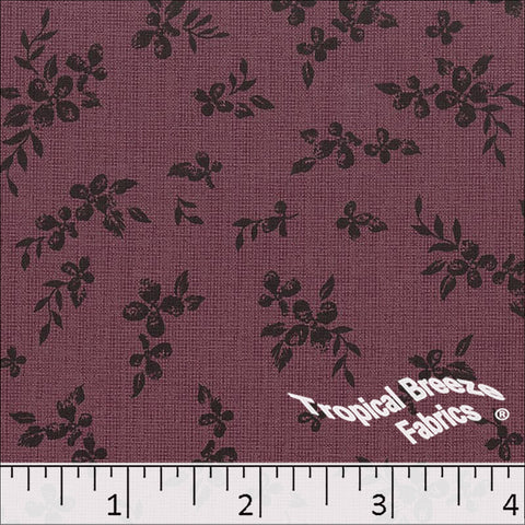 raspberry, Polyester Floral Print Fabric 045516
