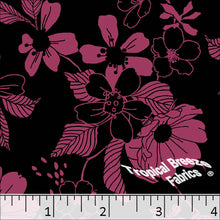 Standard Weave Doodle Poly Cotton Dress Fabric 5989 raspberry