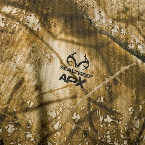 Closeup of Realtree APX camo pattern