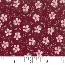 red-Floral DTY Double Brushed Knit Print Fabric 11691