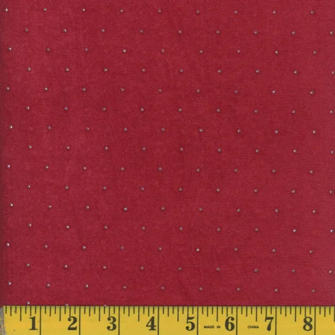 red, Velvet Glimmer Fabric 1438