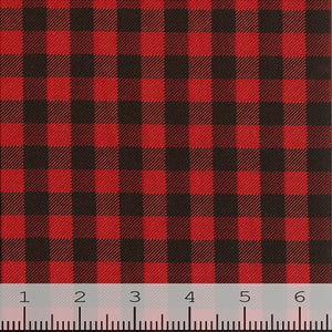 Down by the Lake Collection Plaid Cotton Fabric red