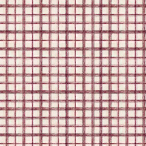Proud Rooster Collection Plaid Cotton Fabric red