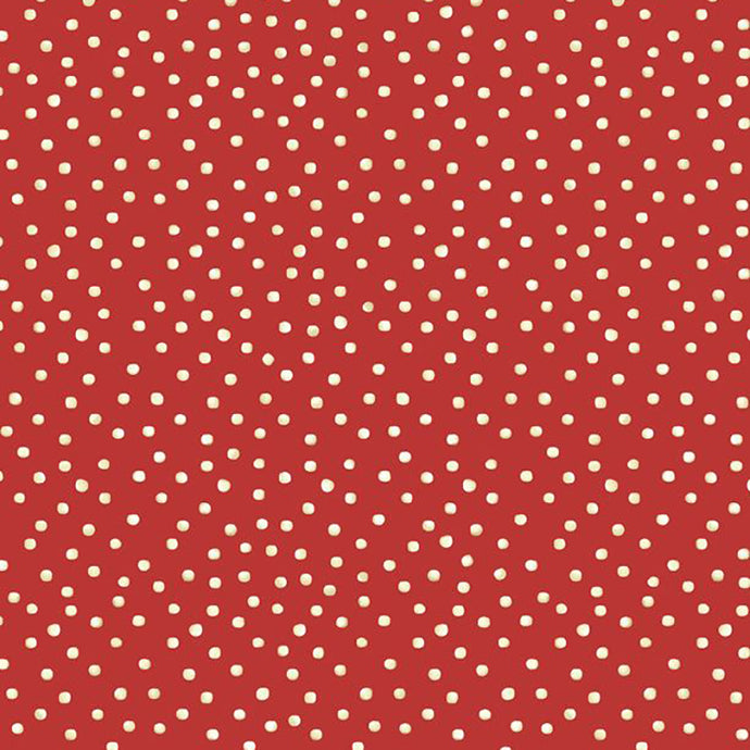 Coffee Always Collection Dots Cotton Fabric red