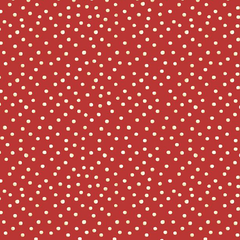 Coffee Always Collection Dots Cotton Fabric red