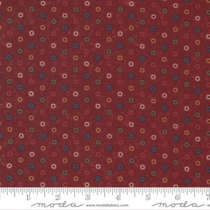 Clover Blossom Farm Collection Sunshine Dots Cotton Fabric Red