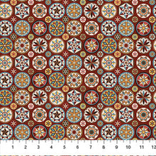 Barn Quilts Collection Circle Cotton Fabric DP27319 red