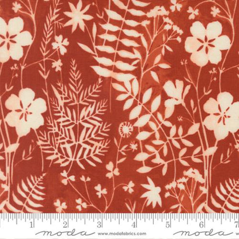 red, Brookside Collection Sun River Toile Cotton Fabric 36083