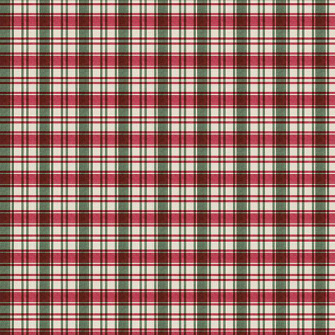 red, Cardinal Charm Collection Plaid Cotton Fabric 39933