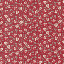 Chateau De Chantilly Collection Small Floral Vine Cotton Fabric 13945 red
