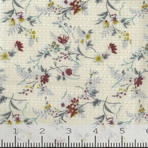 burgundy, Floral Pontelle Print Knit Fabric CA22538