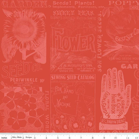 Red, Sewing Seeds Collection Garden Blender Cotton Fabric CD15690