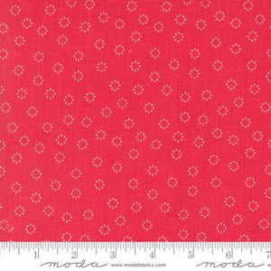 Strawberry Lemonade Collection Daisy Dots Cotton Fabric 37677 red