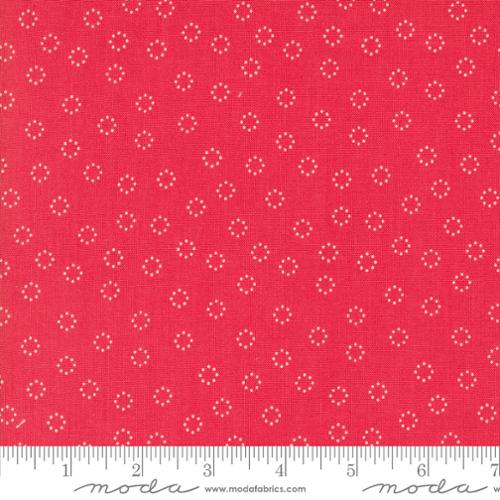 Strawberry Lemonade Collection Daisy Dots Cotton Fabric 37677 red