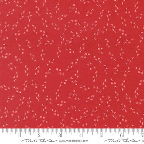 red, The Henhouse Collection Chicken Feet Cotton Fabric 48438