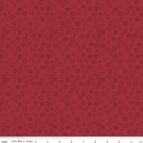 red, Thomas and Friends Collection Signs Cotton Fabric CD17014