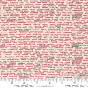 Vintage Collection Town News Cotton Fabric 55654 red