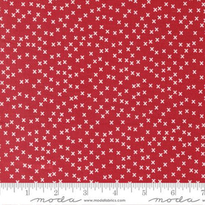 Vintage Collection X Pattern Cotton Fabric 55657 red