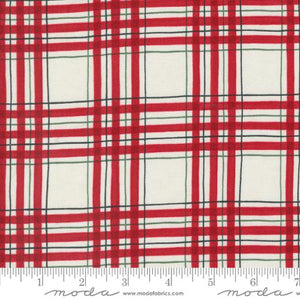 Woodland Winter Collection Plaid Cotton Fabric 56098 red