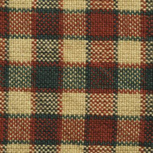 Red and green check fabric
