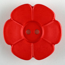 Red flower button