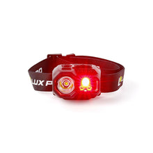 LuxPro Ultra Bright LED Headlamp LP347V2 showing red flood light