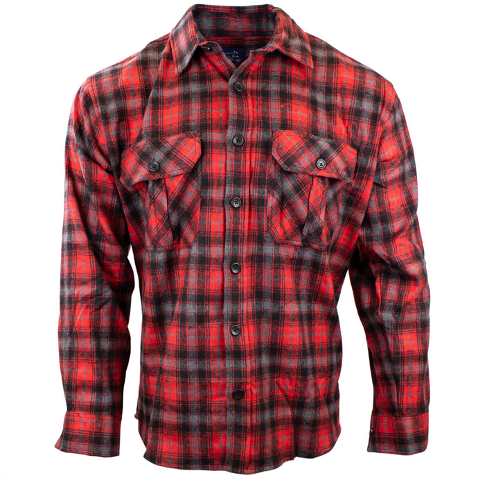 Red plaid men's shirt