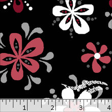 Red Ruby floral fabric