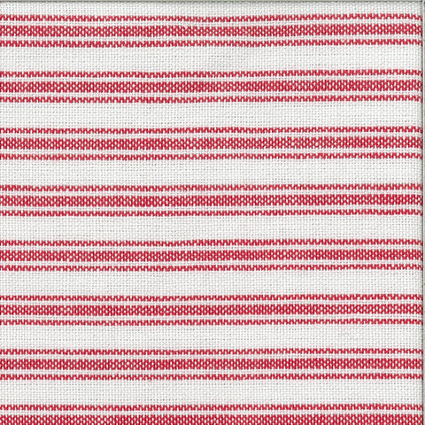 Dunroven House Toweling Red and white ticking