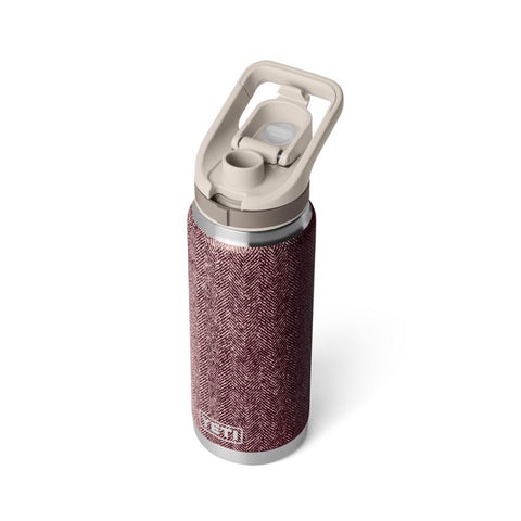 Yeti Rambler 26 oz Bottle with flip chug cap in riverhead red