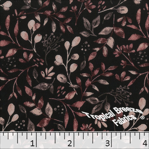 redwood, Koshibo Floral Print Polyester Fabric 048623