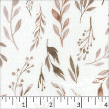 redwood, Pointelle Crepe Knit Leaf Print Fabric 572512