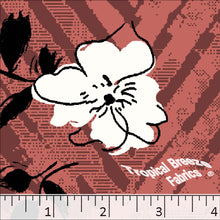 redwood, Standard Weave Large Floral Poly Cotton Fabric 6234