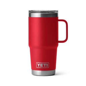 Yeti Rambler 20 oz Travel Mug with Handle in Rescue Red