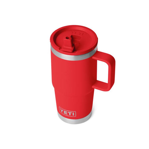 Yeti Rambler 20 oz. Travel Straw Mug in rescue red