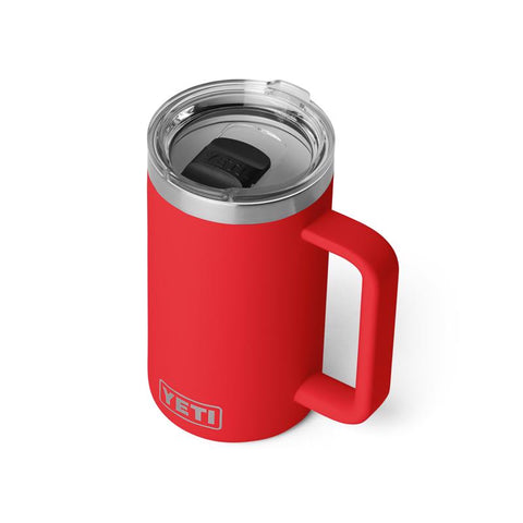 Yeti Rambler 2.0 24 oz mug in rescue red