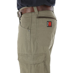 Workwear Wrangler pants, left pockets.
