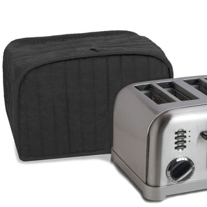 black 4 slice toaster cover