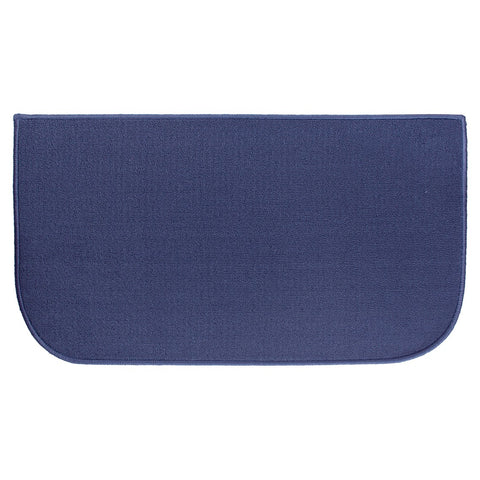 Ritz solid accent rug half round blue