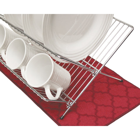 ritz trellis drying mat paprika red
