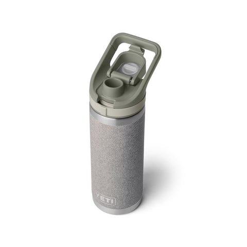 Yeti Rambler 18 oz Bottle with flip chug cap in riverhead green