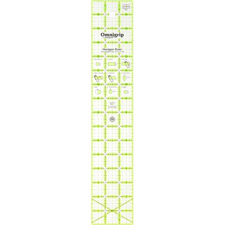 3x16 Omnigrip Non-Slip Hexagon Quilt Ruler RN-316