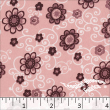 Koshibo Floral Print Polyester Fabric Rose