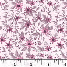 Poly Cotton Wildflower Print Fabric 5755 Rose