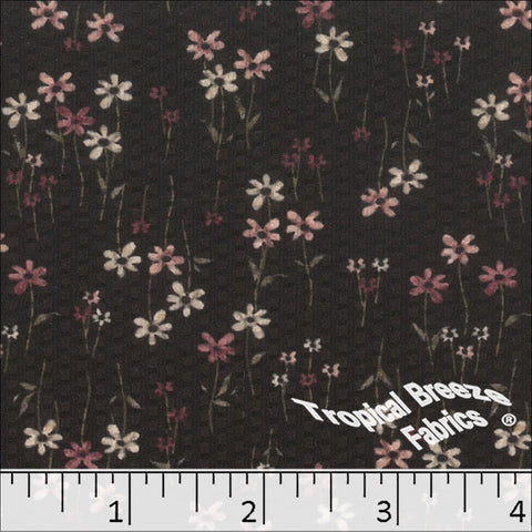 rose, Dapple Knit Floral Print Fabric 572621