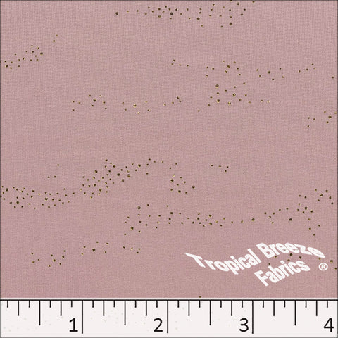 rose, Double Brushed Foil Knit Print Fabric 572614