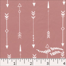 Rose, Double Brushed Knit Arrow Print Fabric 32949